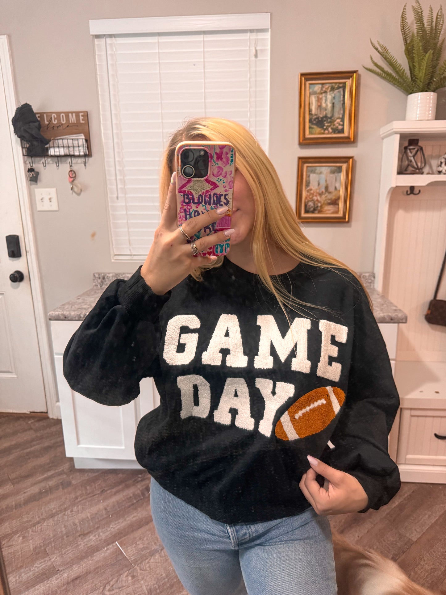 Game day π cropped sweatshirt