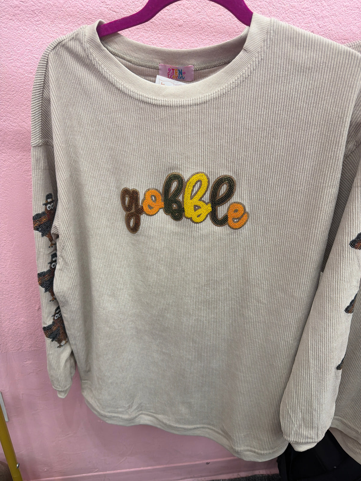 Gobble Turkey Corduroy Sweater