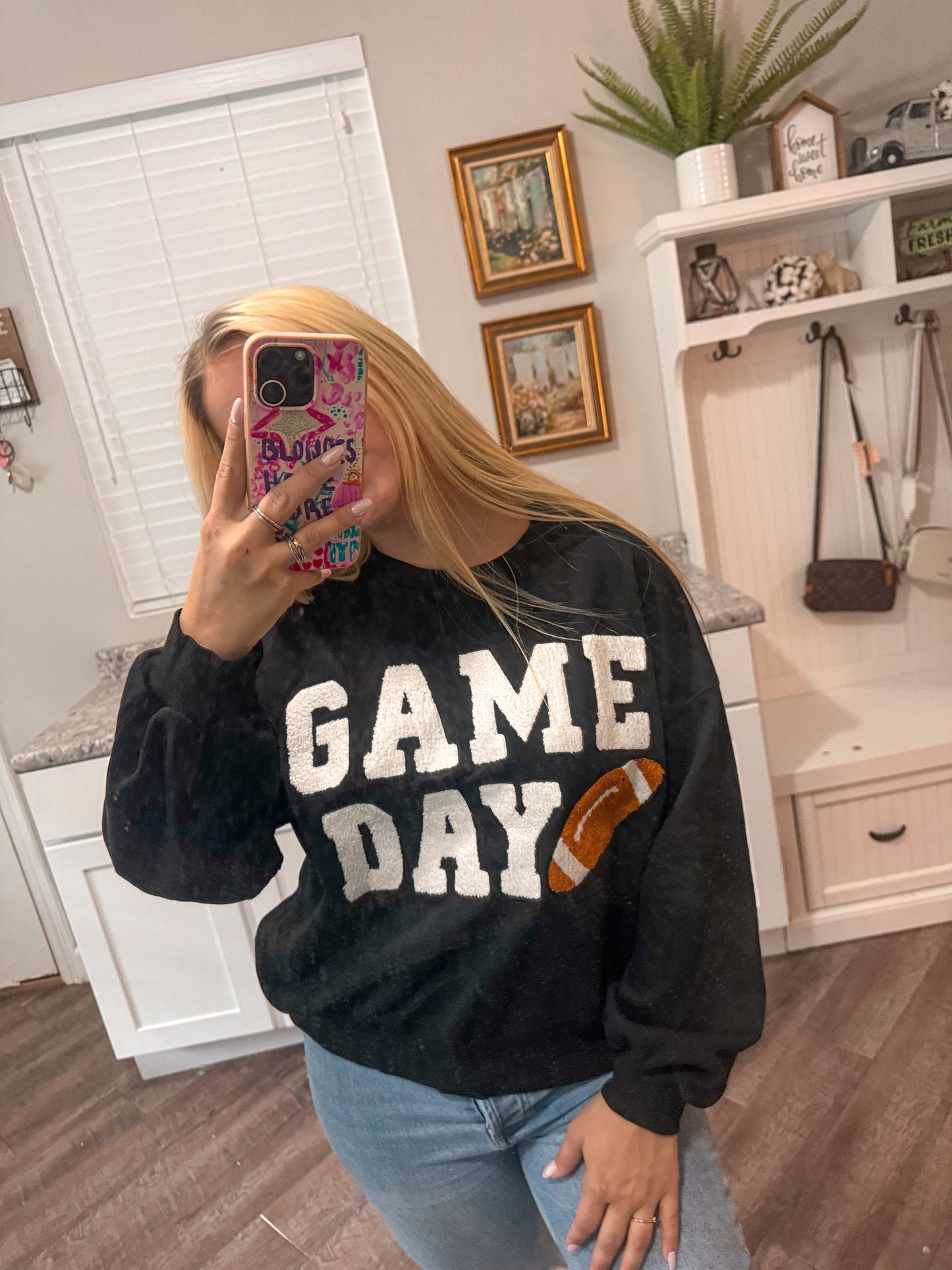 Game day π cropped sweatshirt