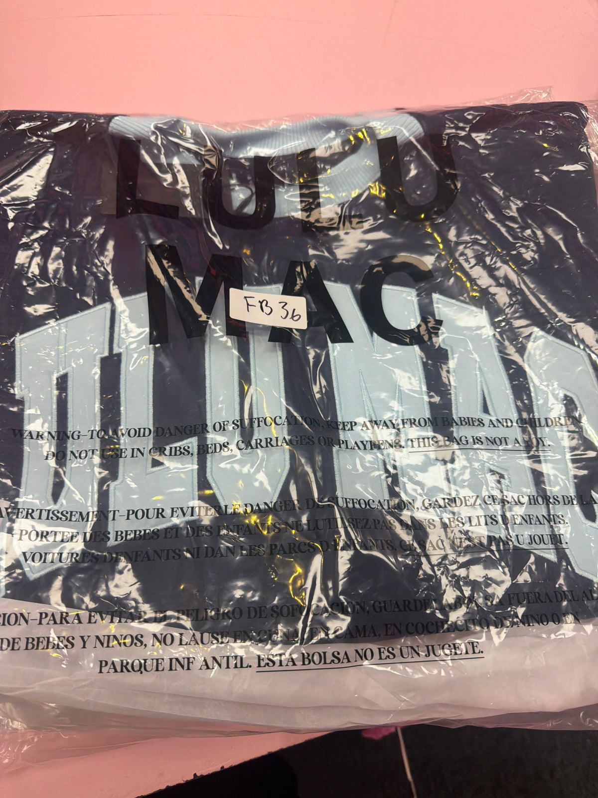 FB36 LULUMAC SWEATSHIRT Navy / Light blue Embroidered Light Blue Collar