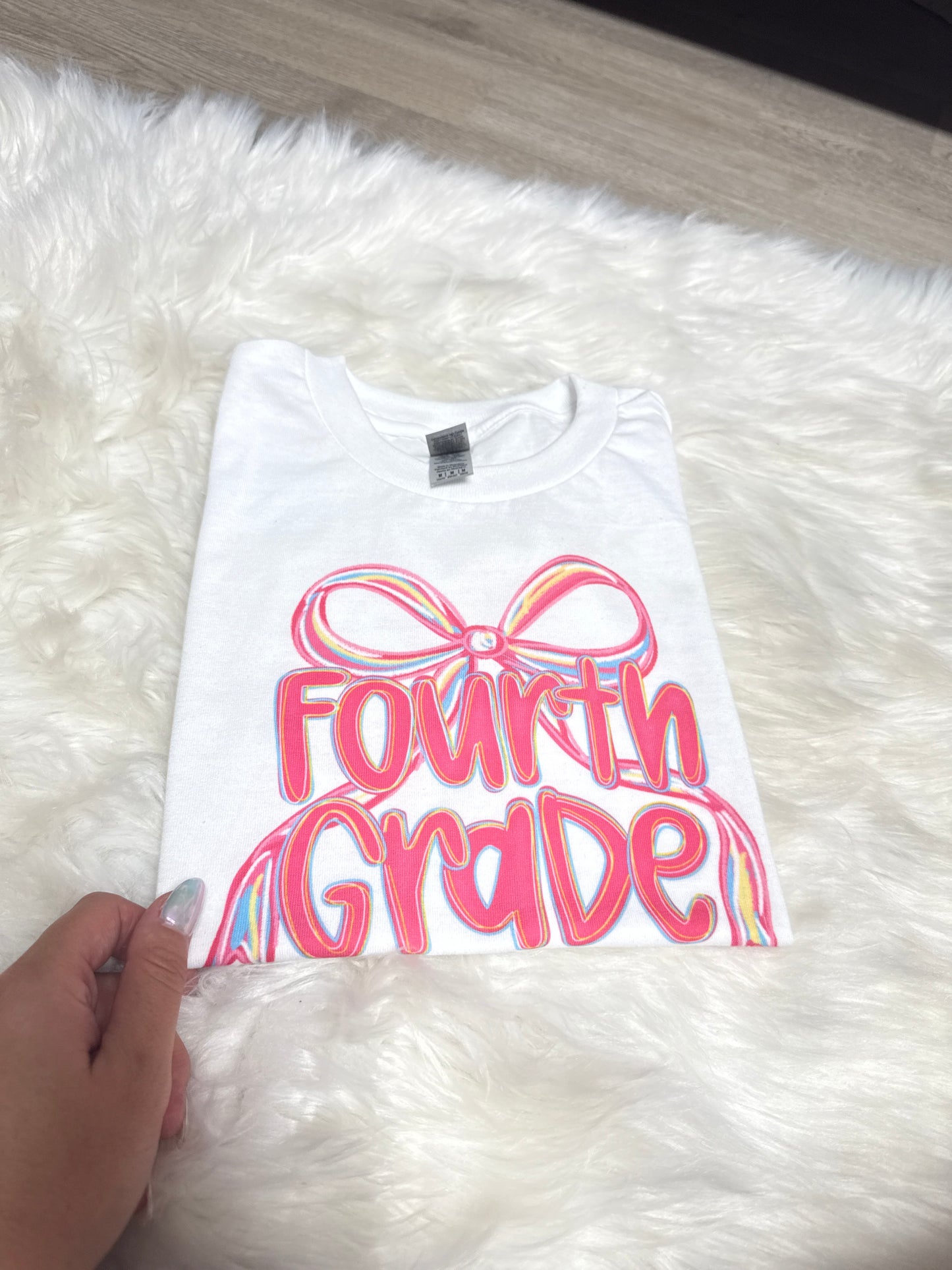 Bow 4th grade white YM