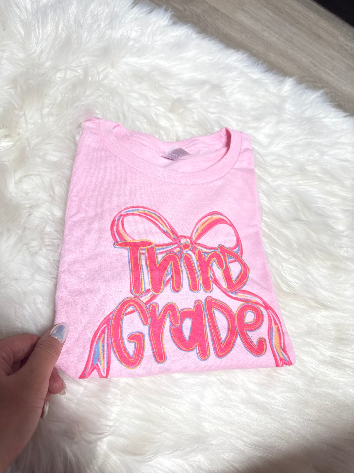 Bow 3rd grade pink YM