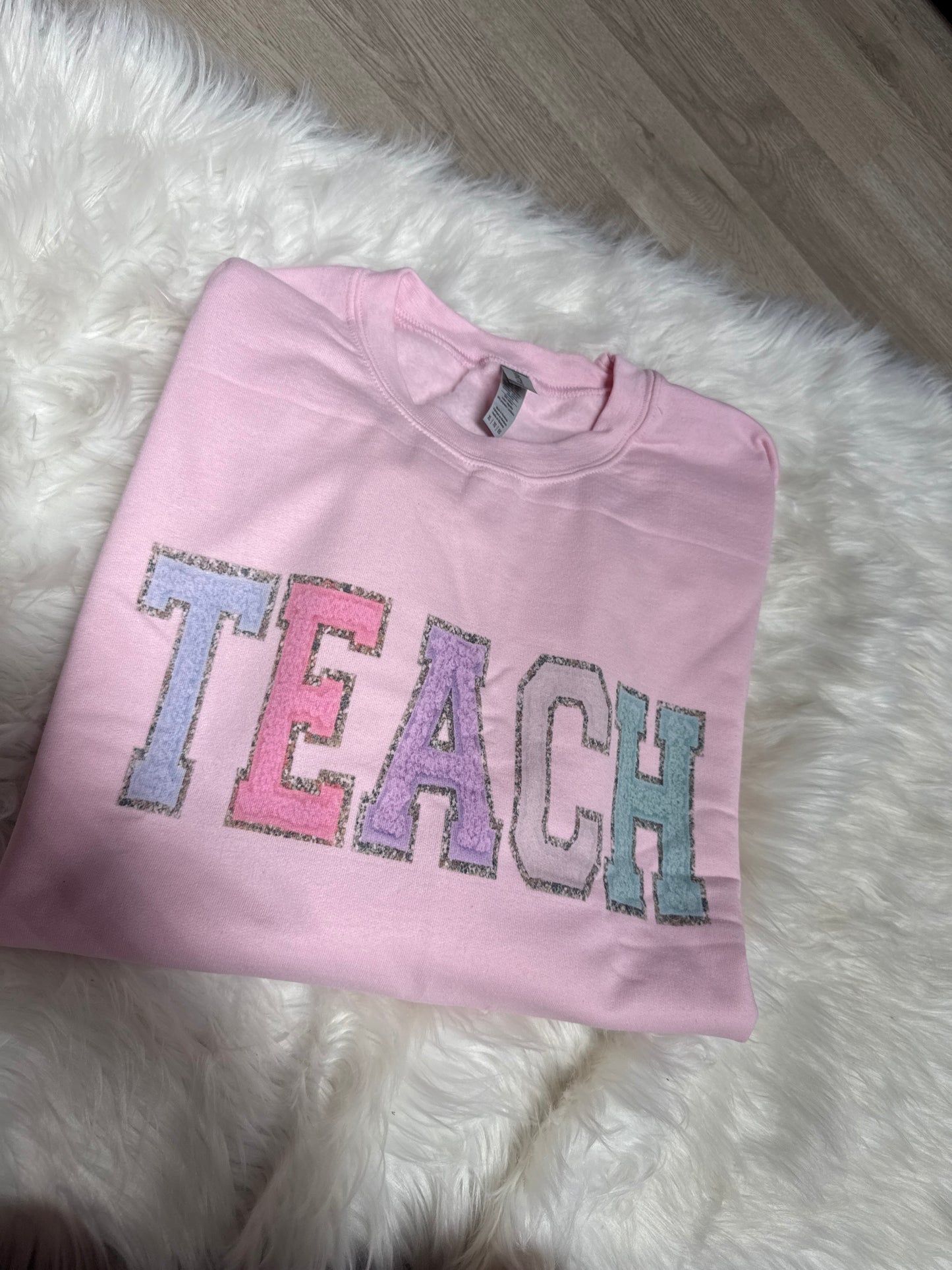 Faux teach pink XL sweatshirt