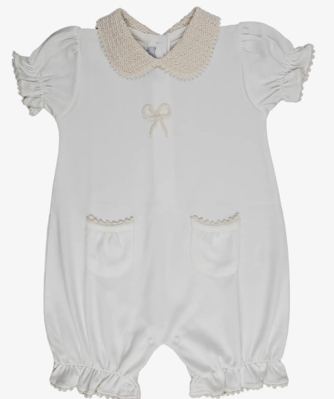 Baby clothes - white with bow 6m