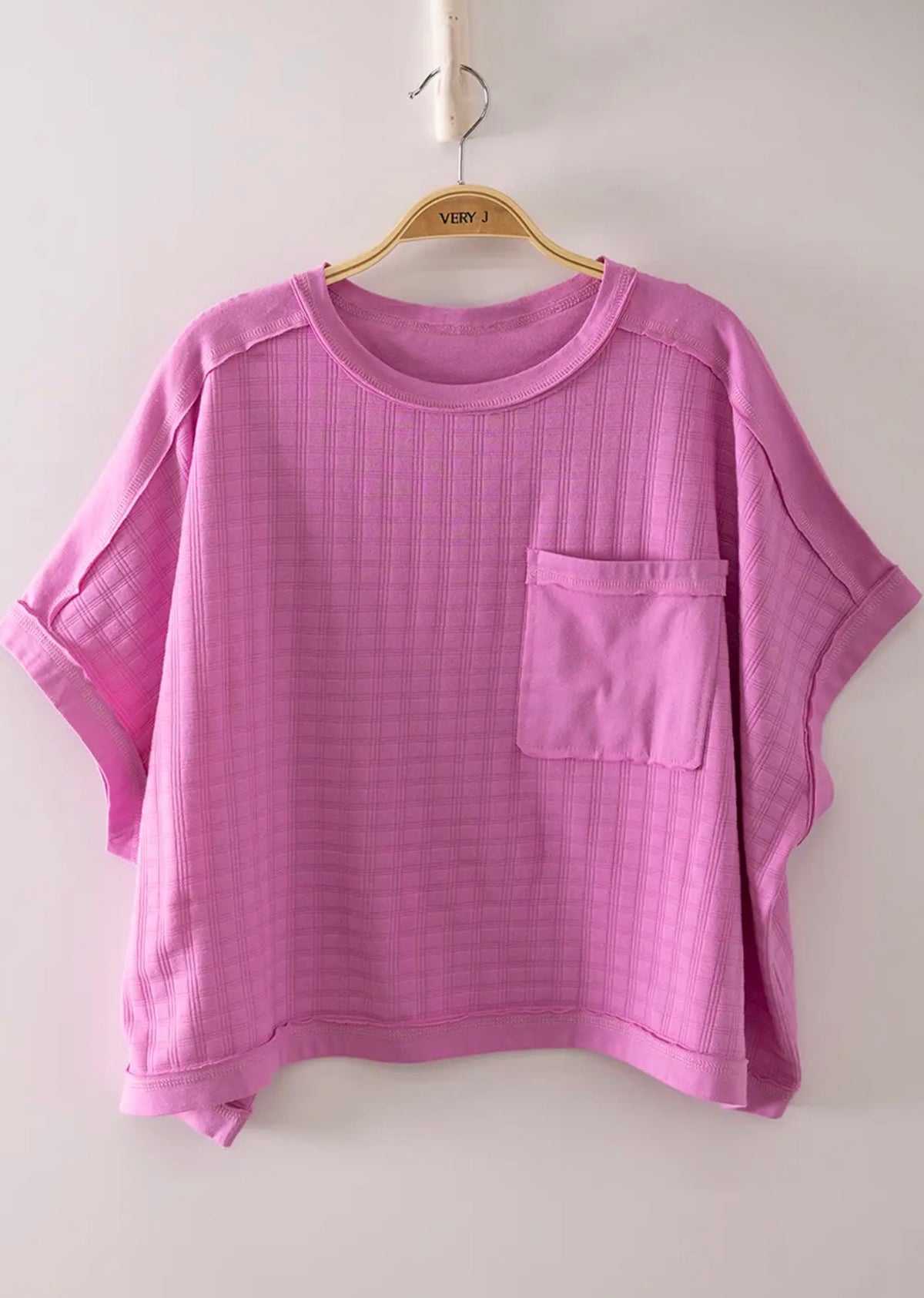 Textured oversized tee