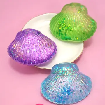 Squishy Glitter Seashell