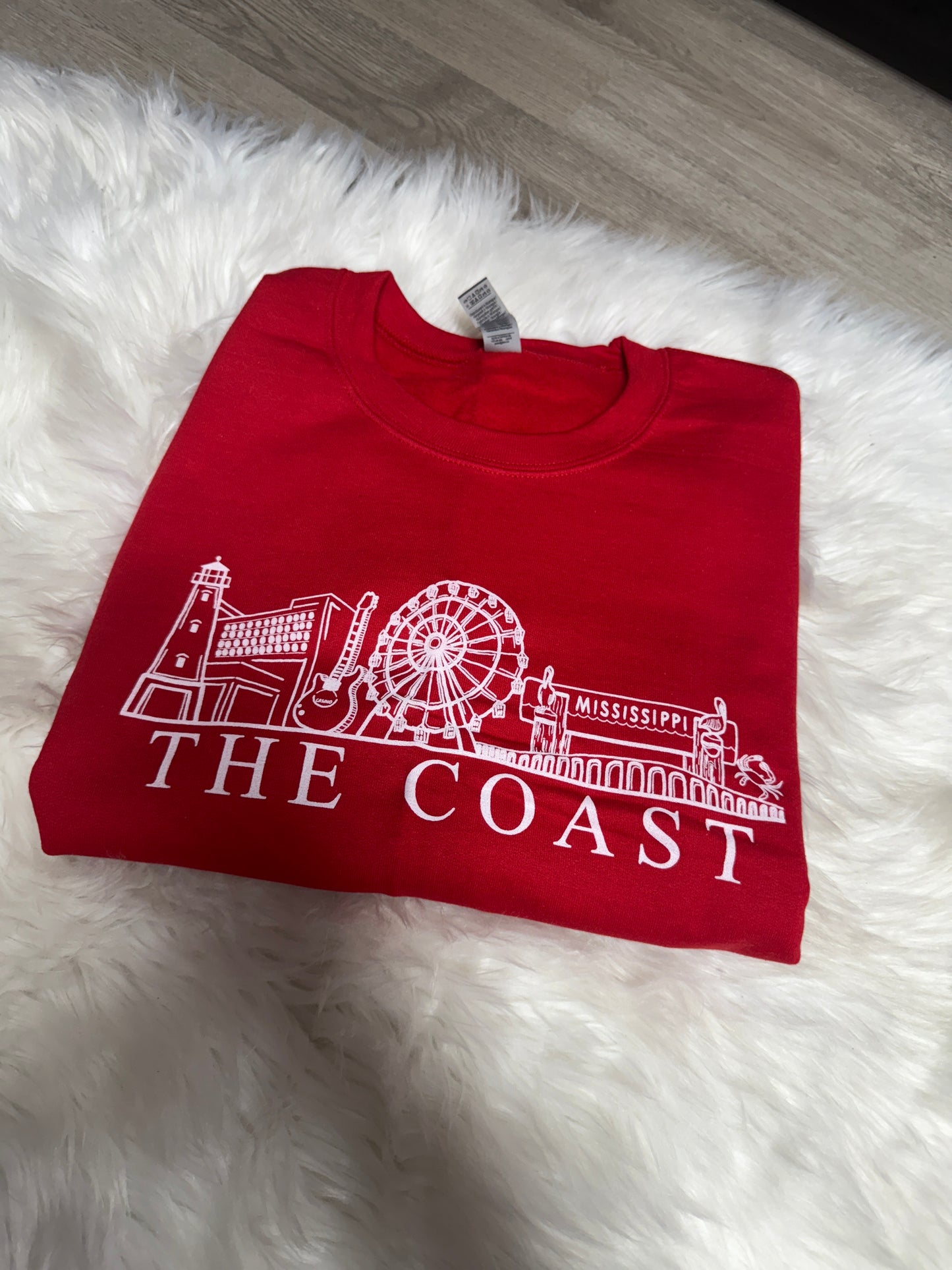 Red small city line sweatshirt