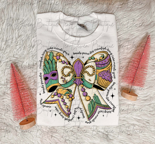 Mardi Gras Coquette Bow