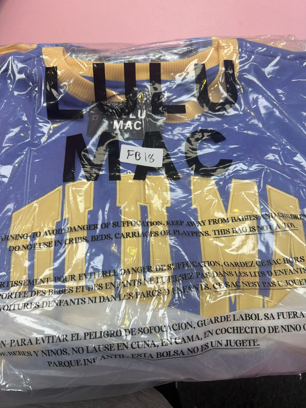 FB18 LULUMAC SWEATSHIRT Royal Blue / Butter Embroidered Butter Collar