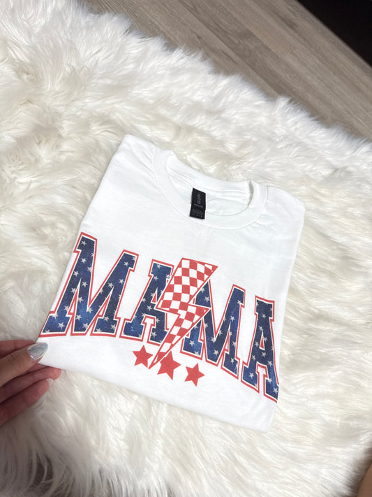 RWB mama lightning bolt- white M