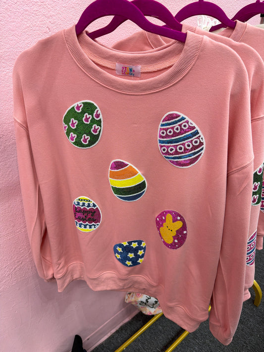 Egg Sequin Sweatshirt