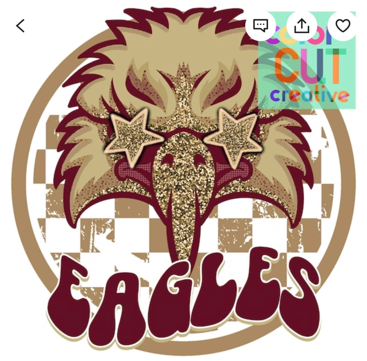 Creek Bend Eagles Checkered Mascot