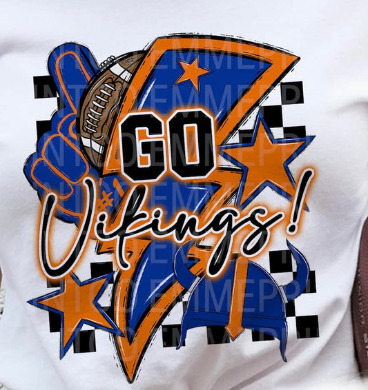 Go Vikings Lightning Bolt