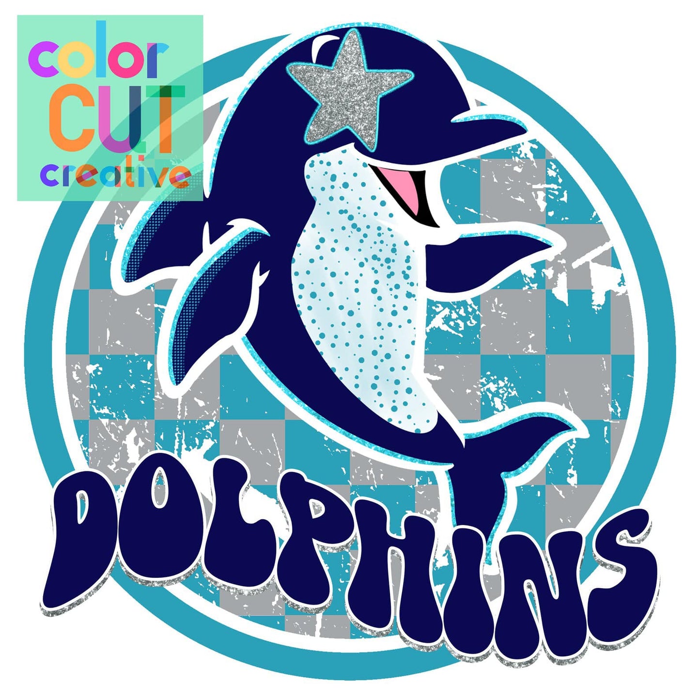 South Hancock Dolphins Blue Checker