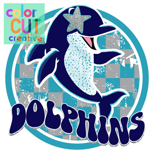 South Hancock Dolphins Blue Checker