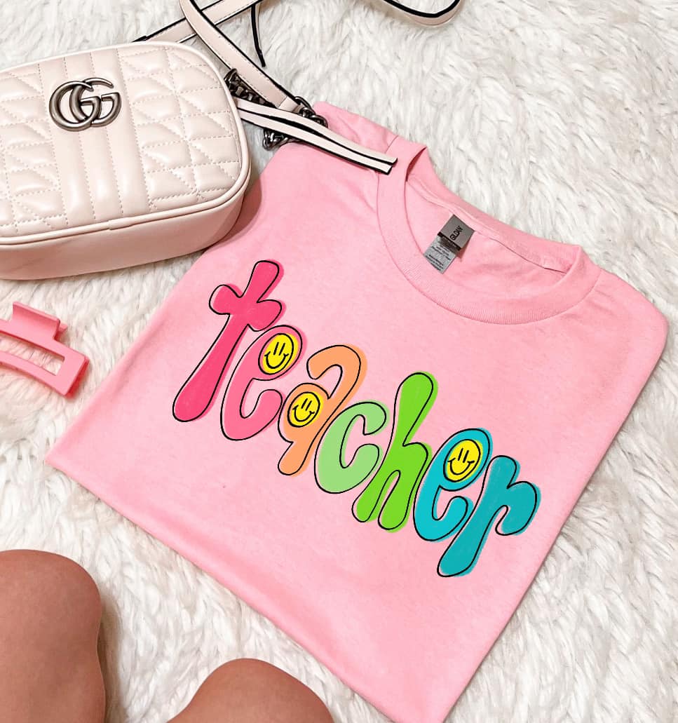 Teacher Multi-Color Smiley