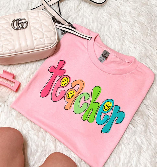 Teacher Multi-Color Smiley