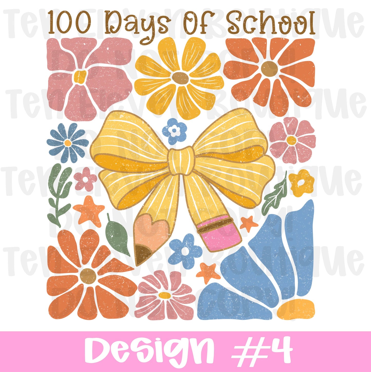 100 Days Of School Coquette Floral