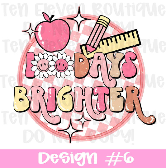 100 Days Of School Checkered