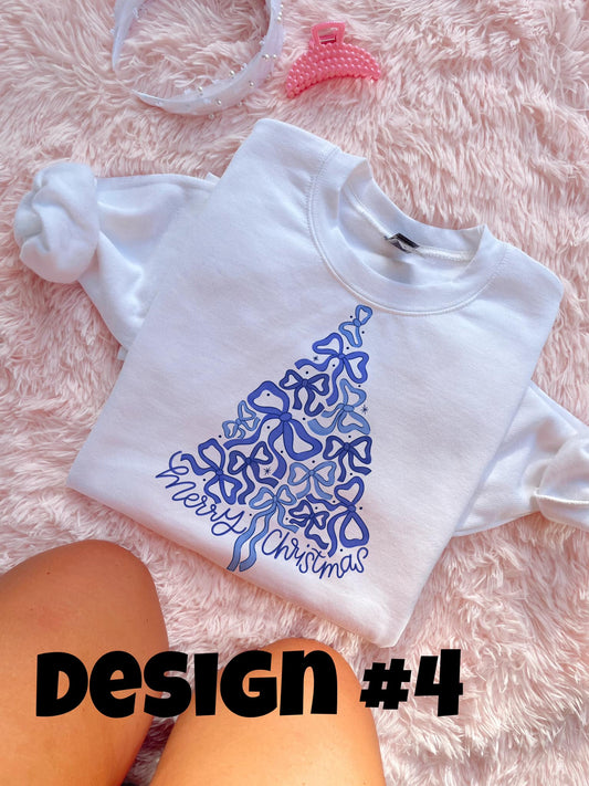 Merry Christmas Tree Blue