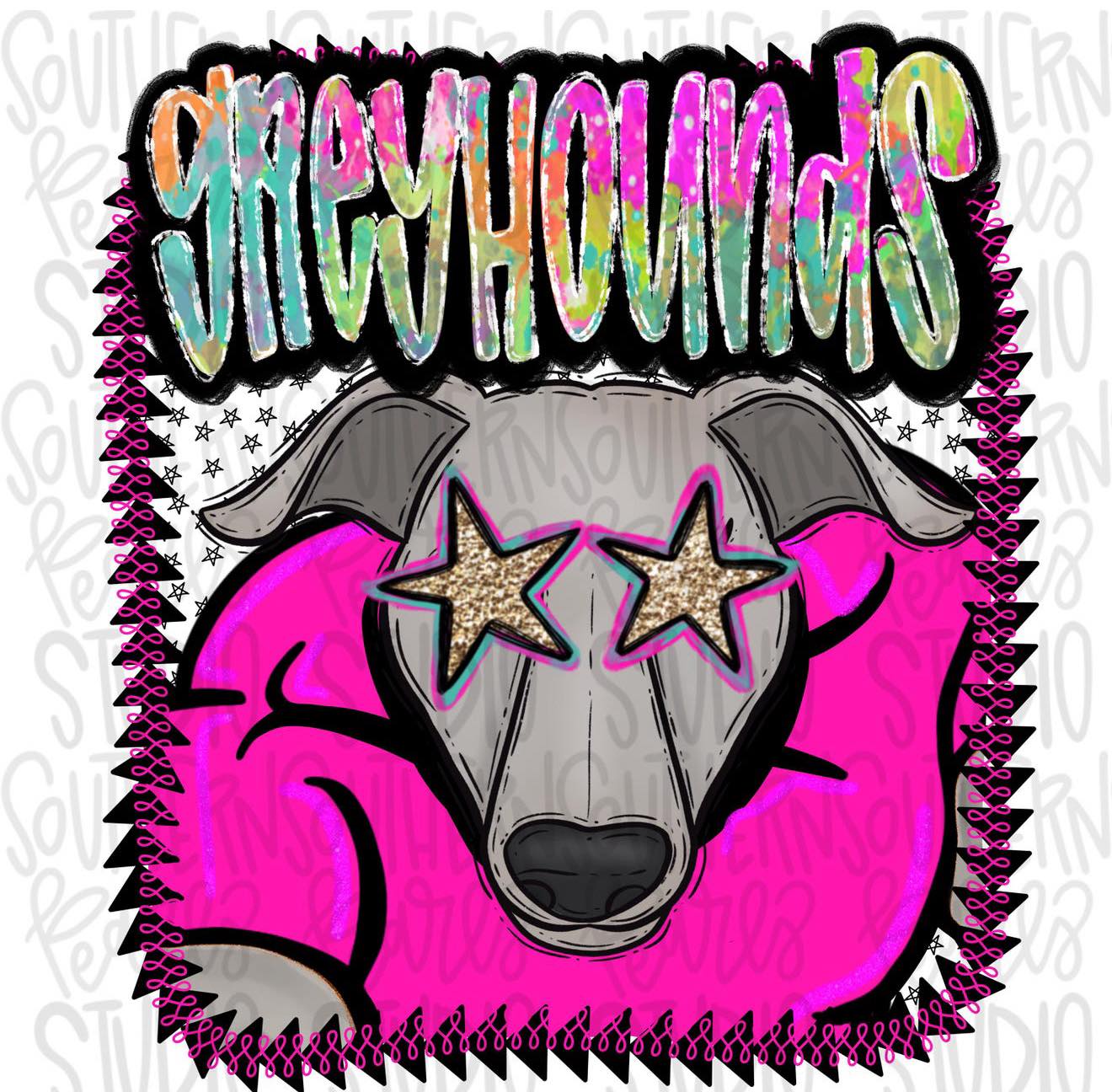 Greyhounds Neon Mascot