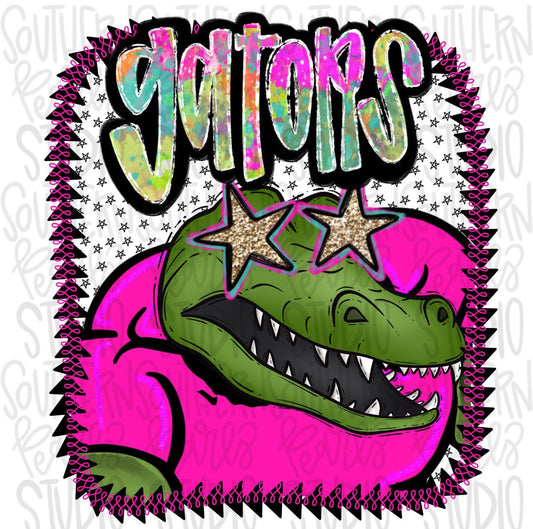 Gators Neon Mascot