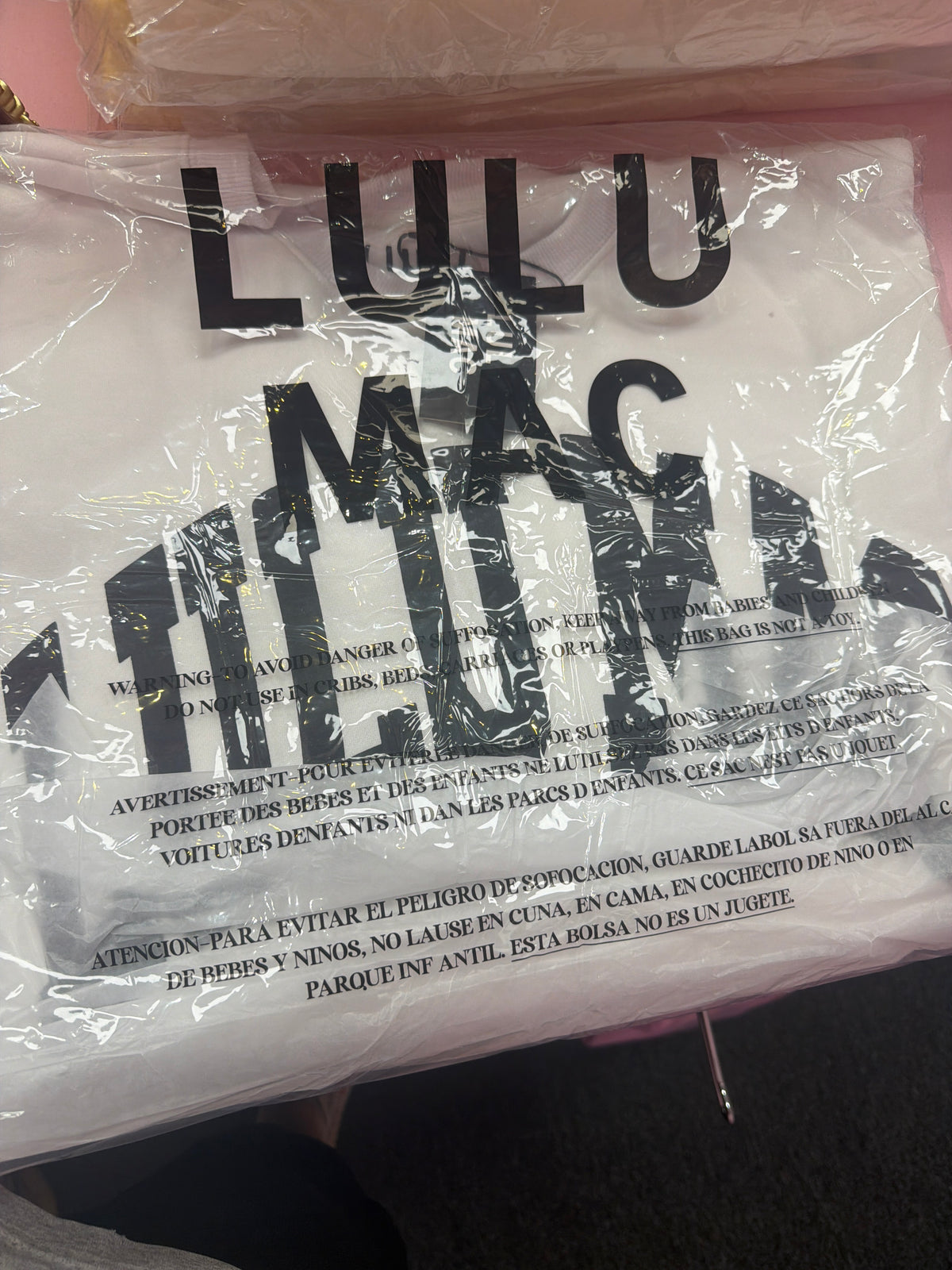 FB4 LULUMAC SWEATSHIRT WHITE / Black Puff Print