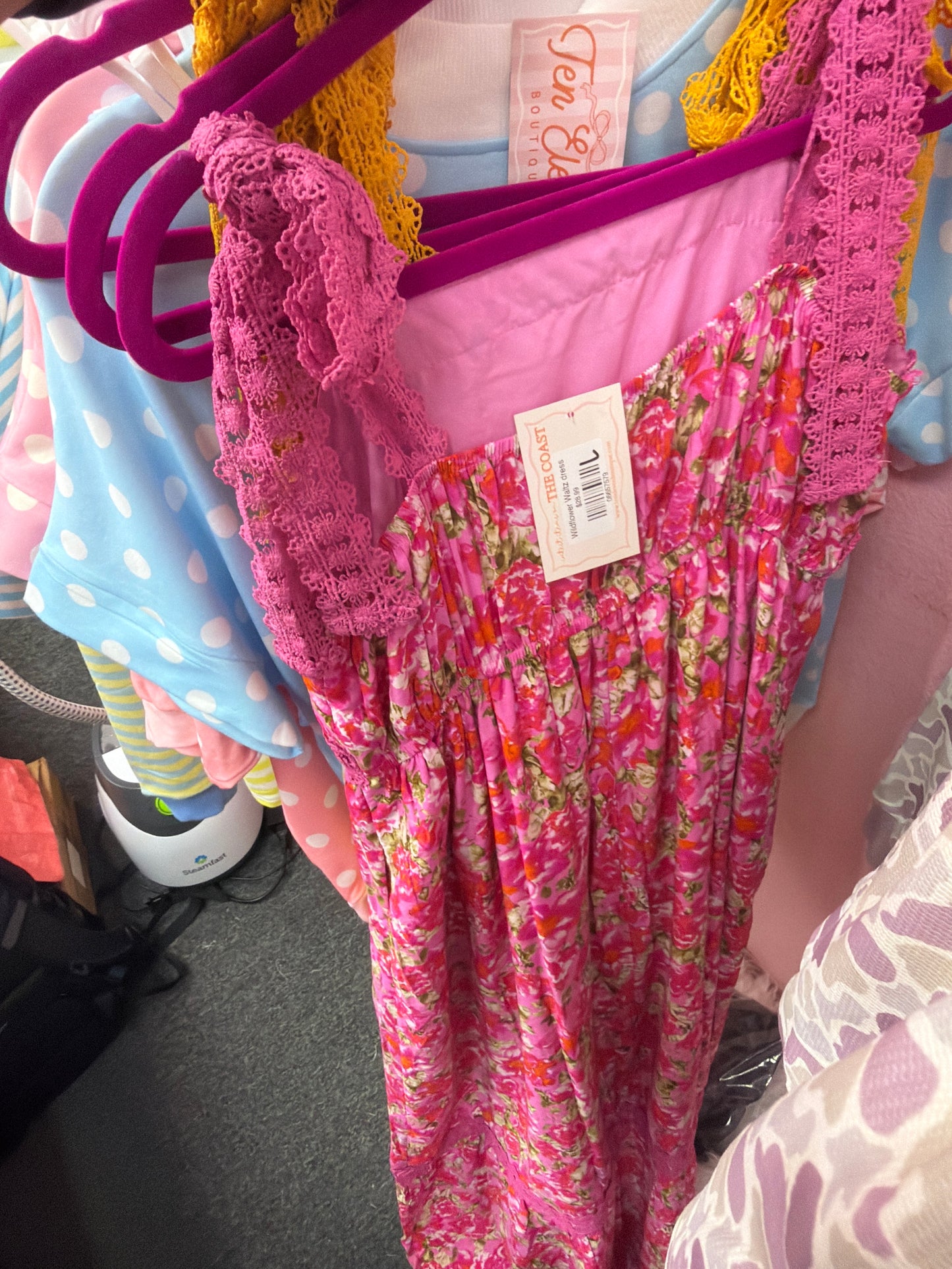 Pink Wildflower Long Dress