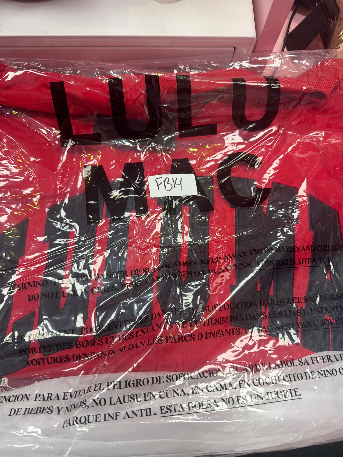 FB 14 LULUMAC SWEATSHIRT Red / Black Embroidered