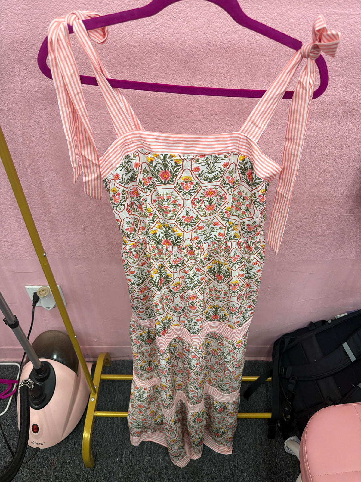 Peach Grand Millennial Long Dress