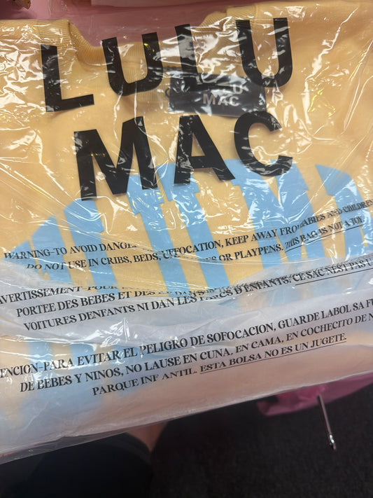 FB3 LULUMAC SWEATSHIRT Butter / Light Blue Puff Print