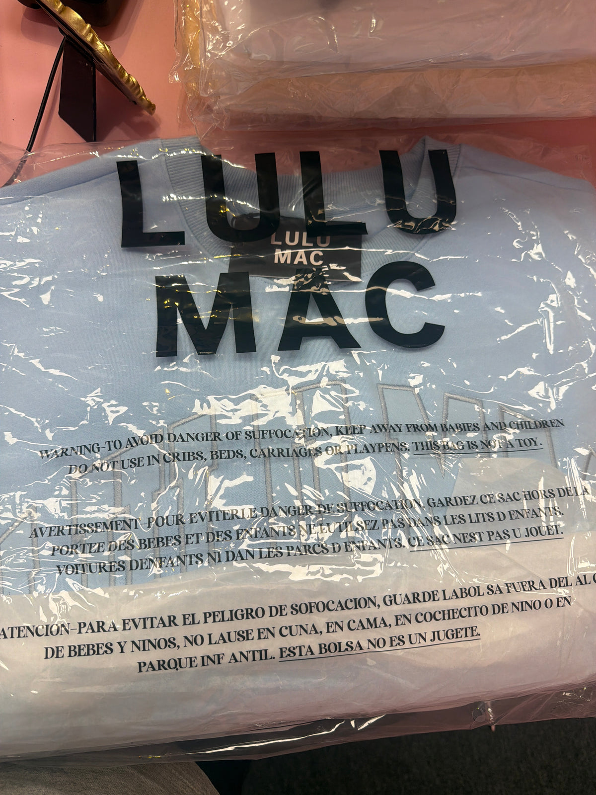 FB8 LULUMAC SWEATSHIRT LIGHT BLUE / Light Blue Embroidered