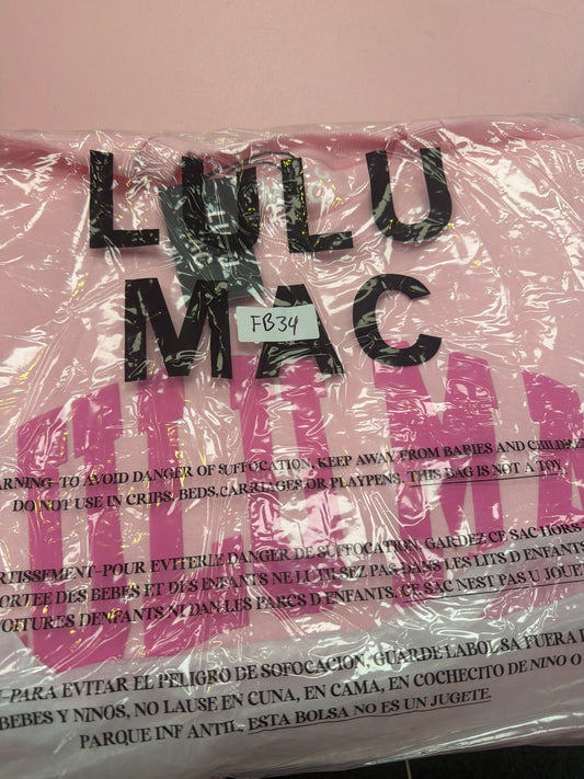 FB34 LULUMAC SWEATSHIRT light Pink / Hot Pink Puff Print