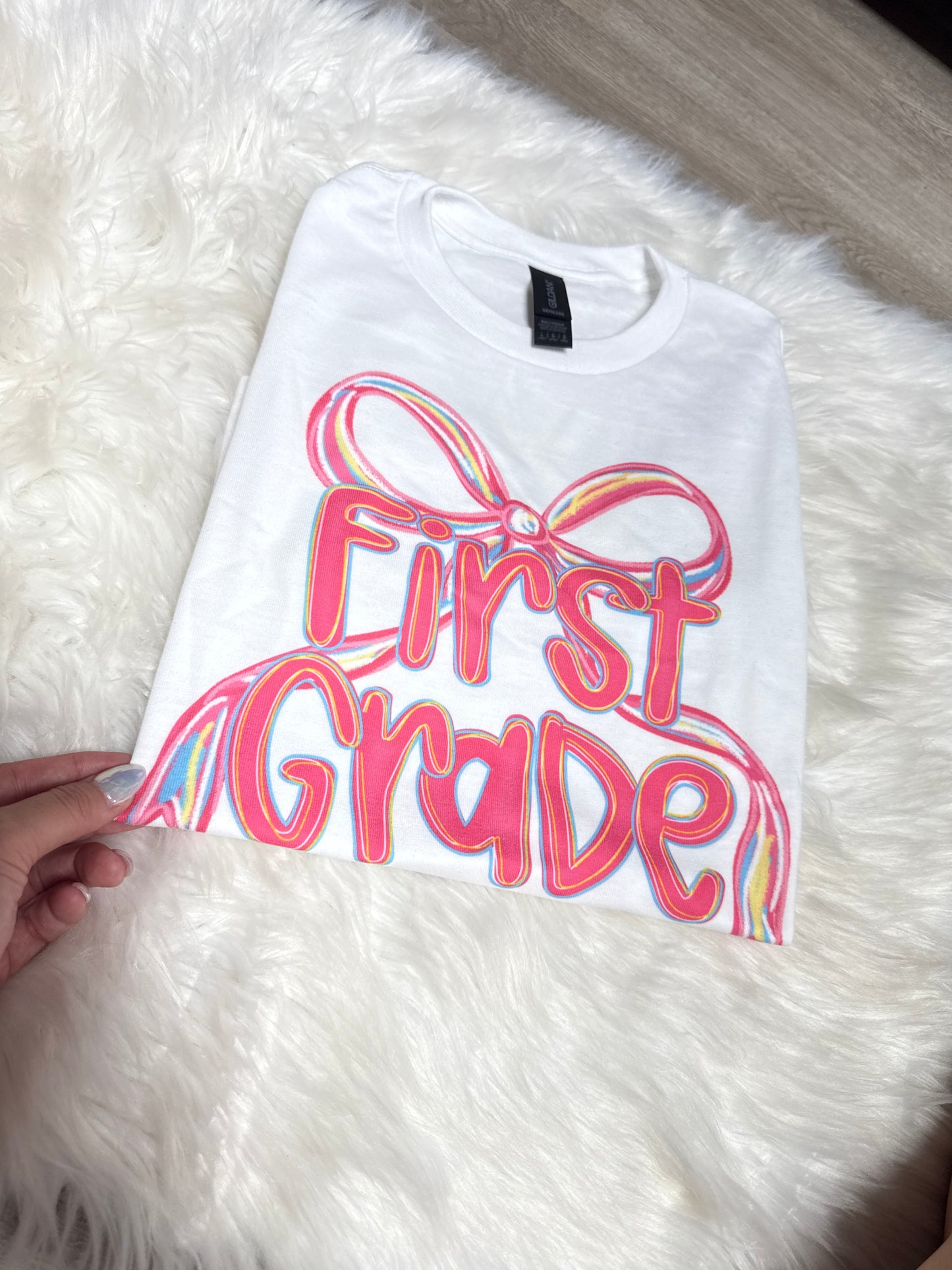 Bow 1st grade white YL