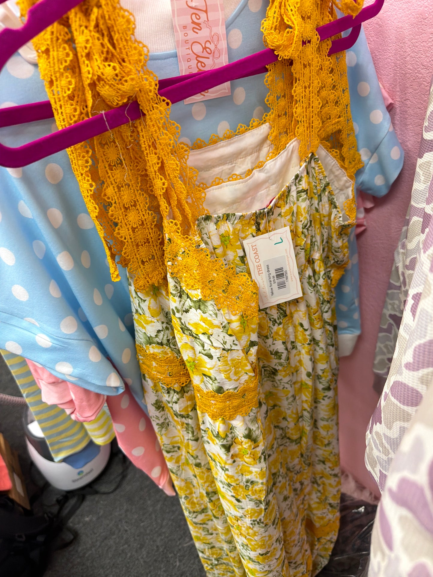 Yellow Wildflower Long Dress