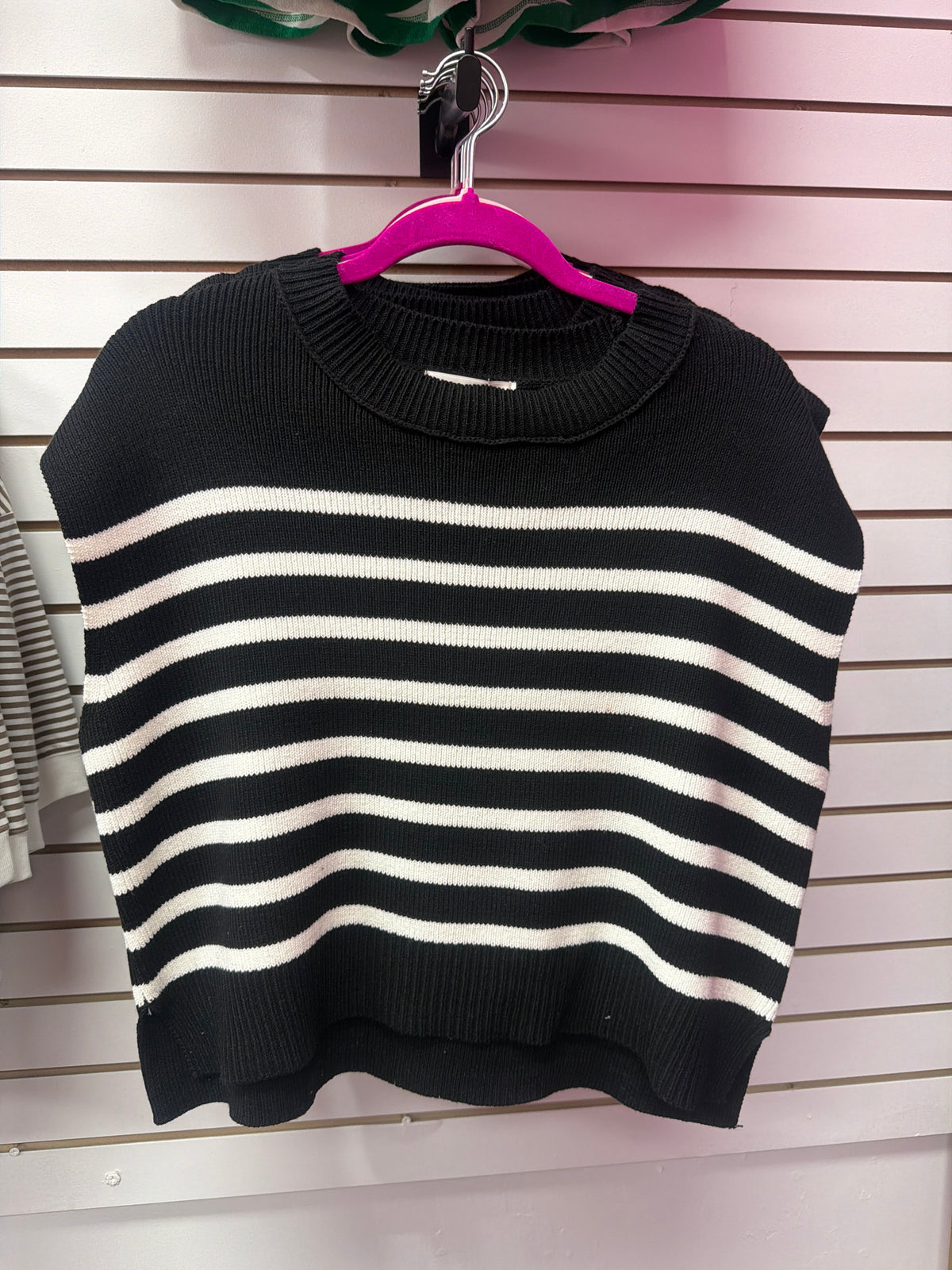 Zenana black and white sweater shirt
