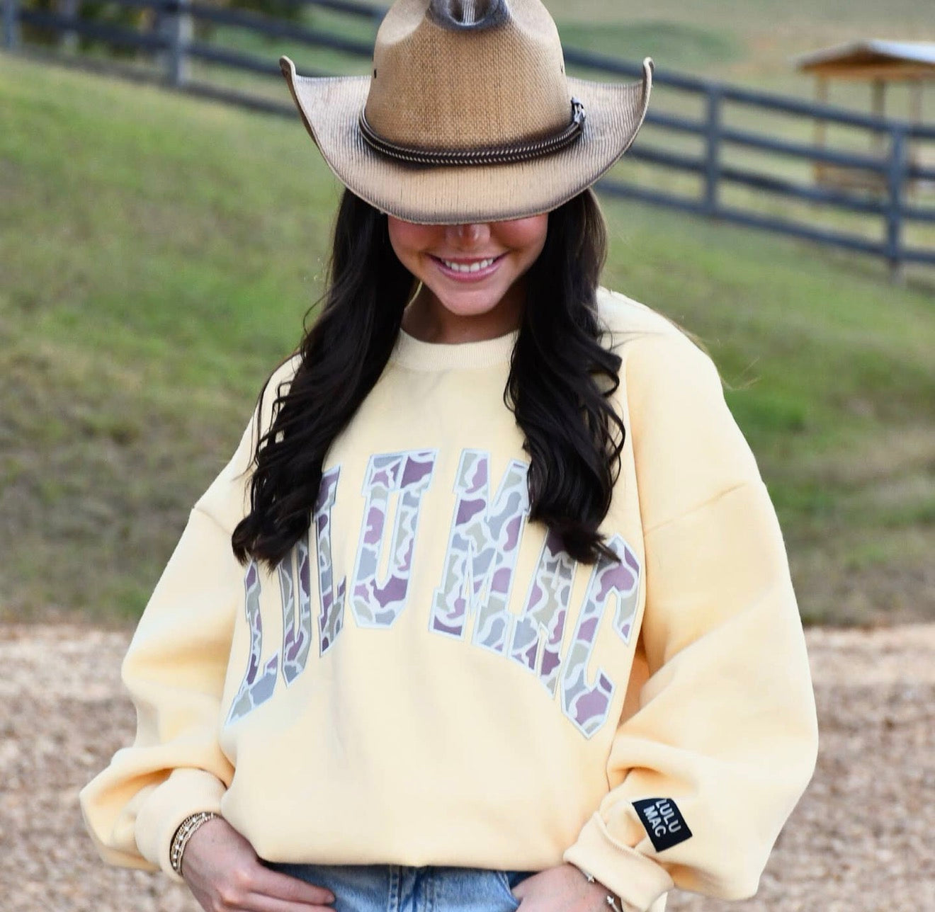 Yellow Lulu sweatshirt