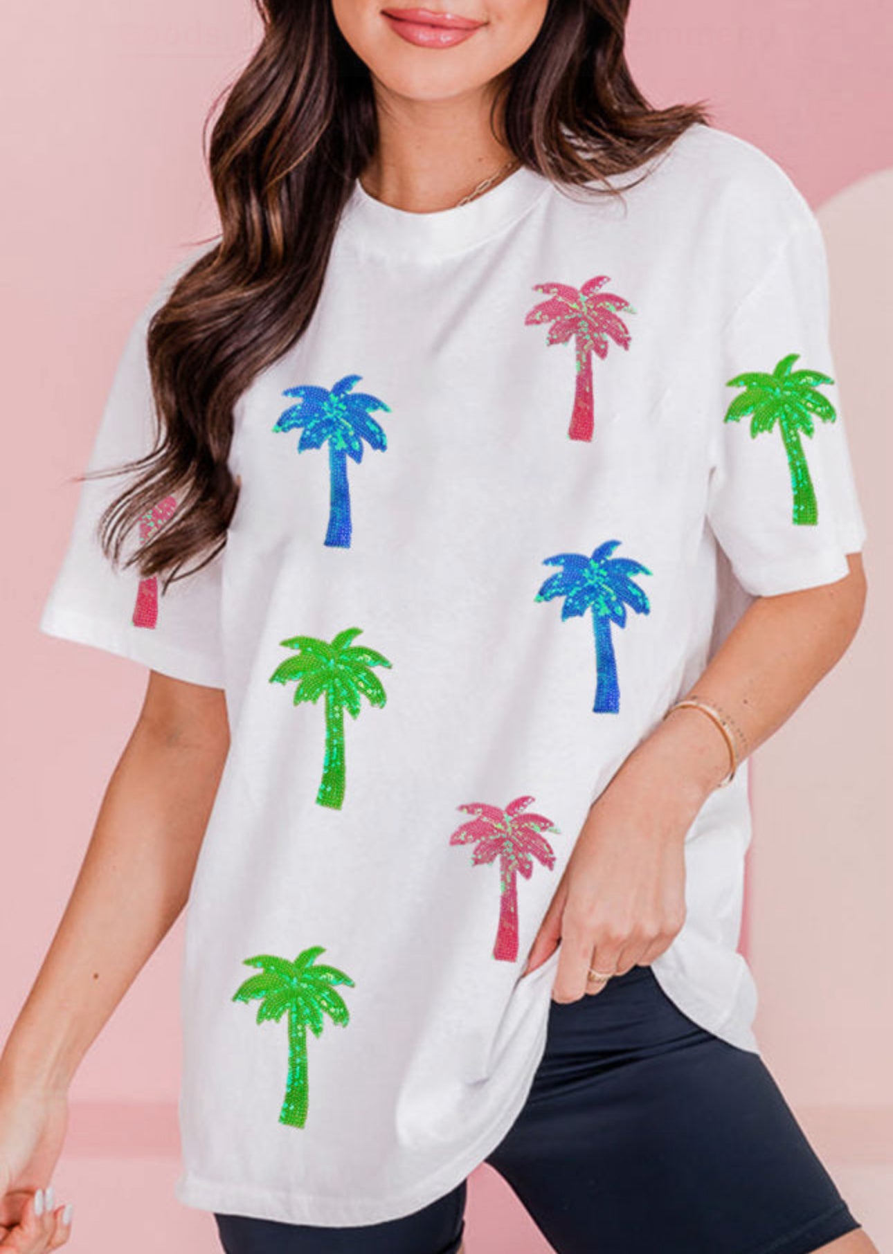 sequin coastal tee