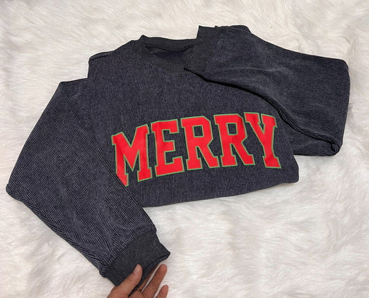 Merry varsity sweatshirt