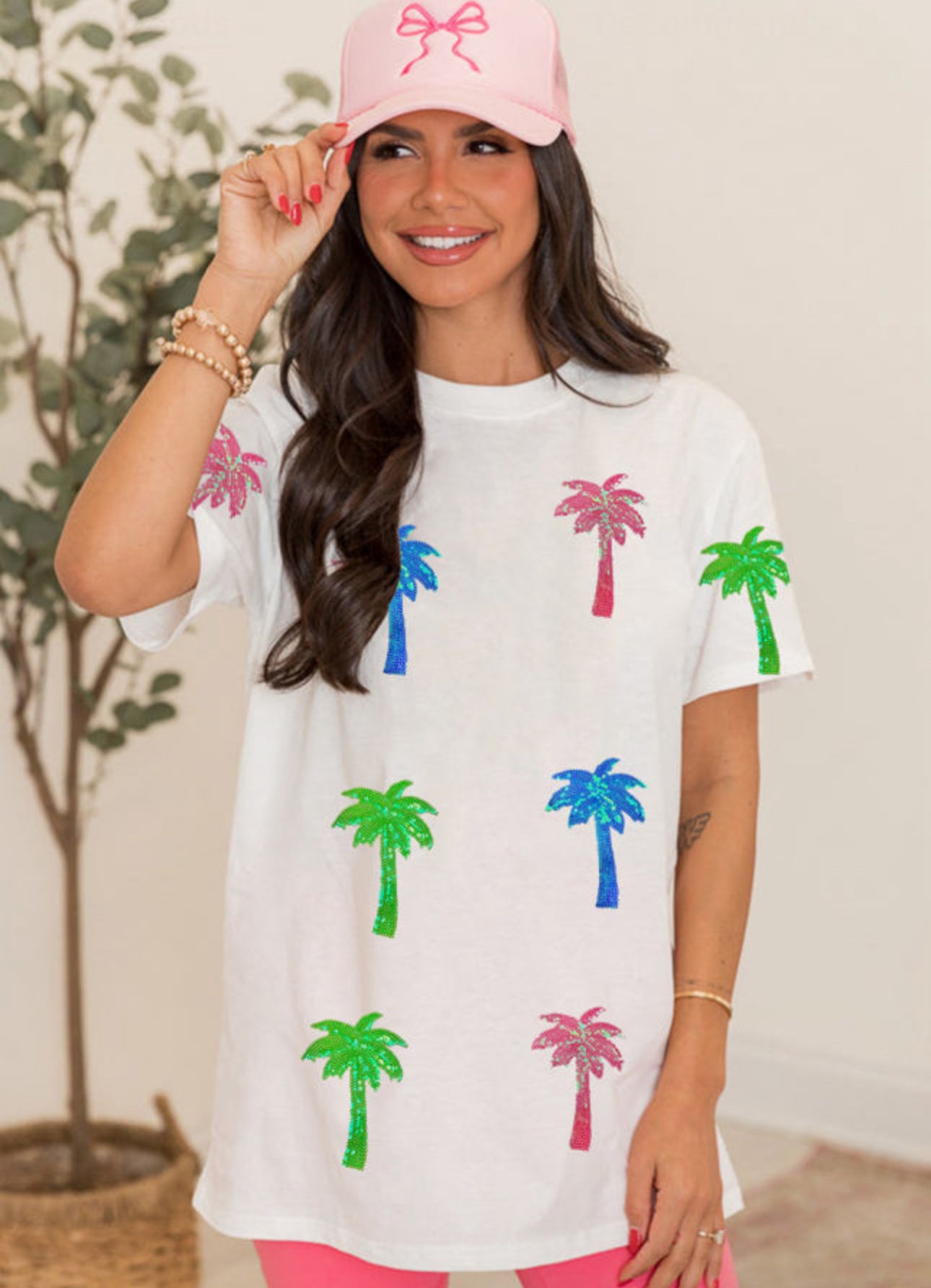 sequin coastal tee