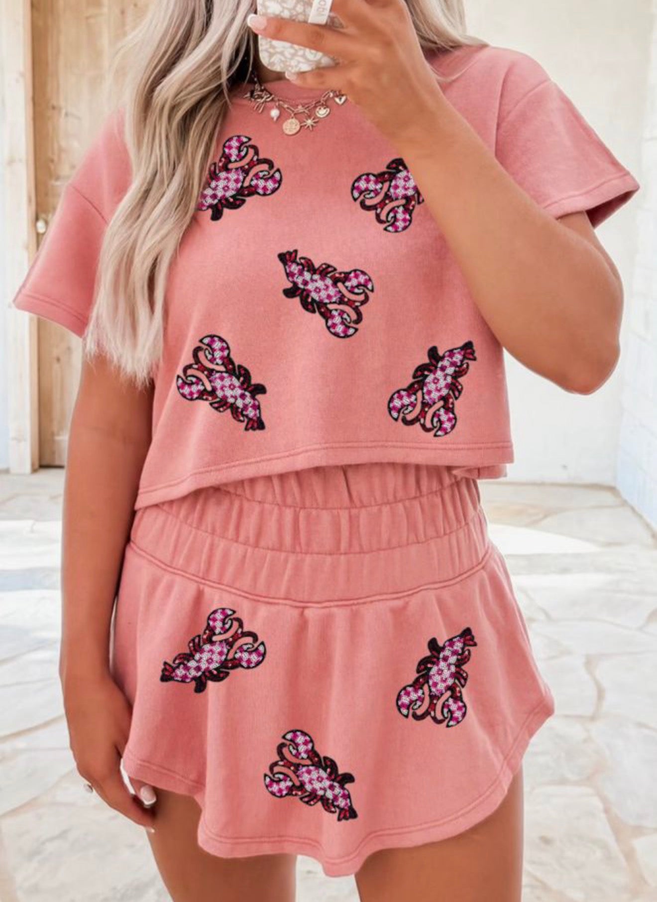 2pc sequin crawfish