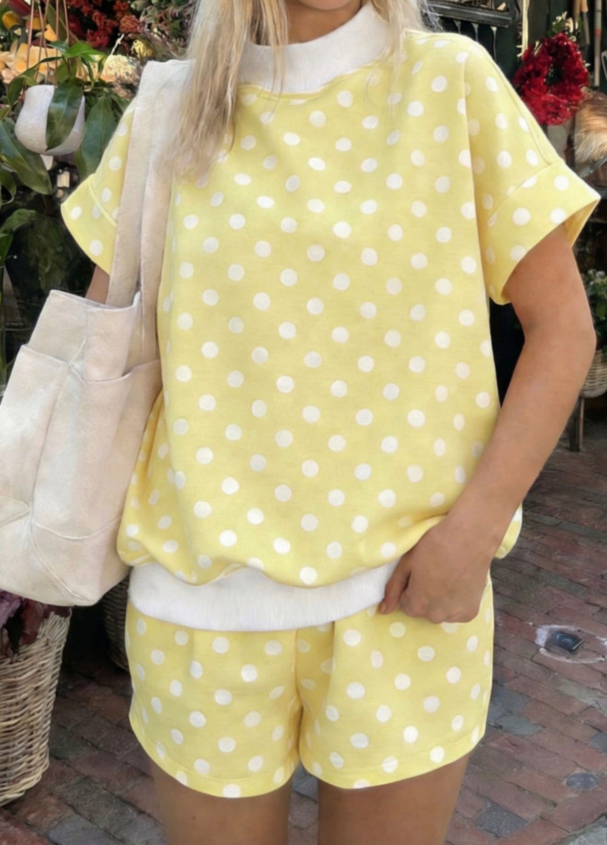 Polka dot yellow set