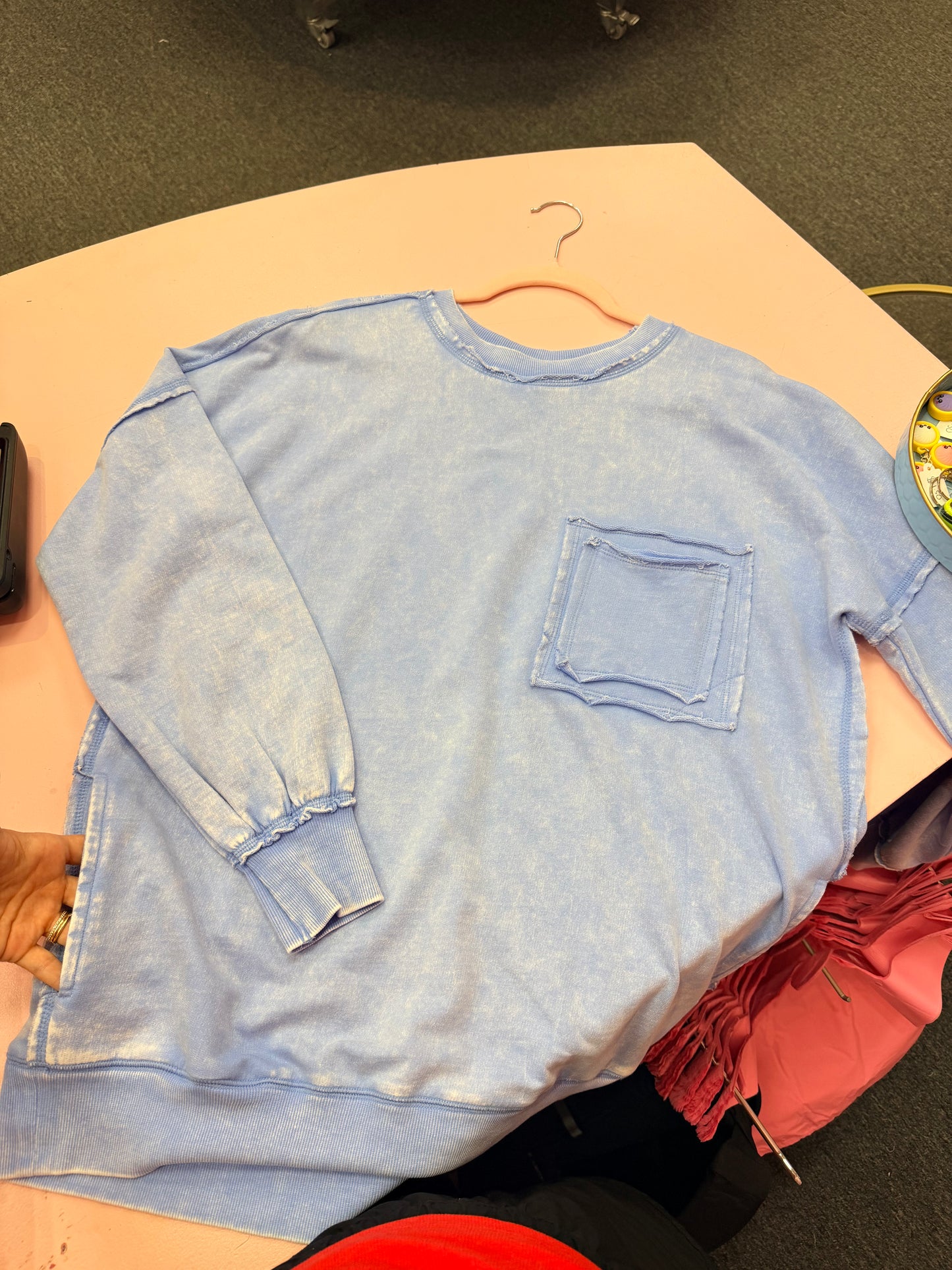 Zenana blue sweatshirt