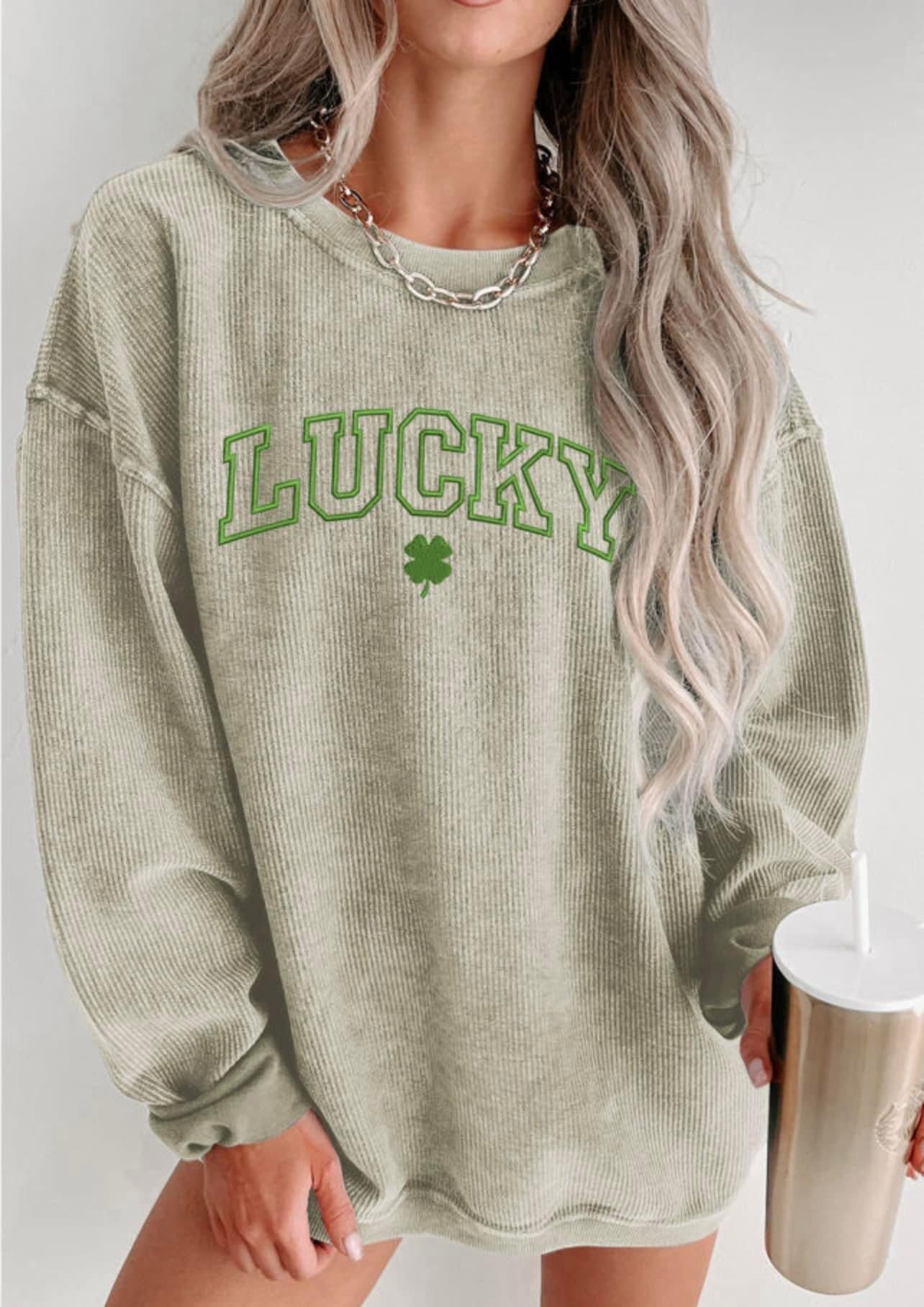 Lucky corded sweatshirt