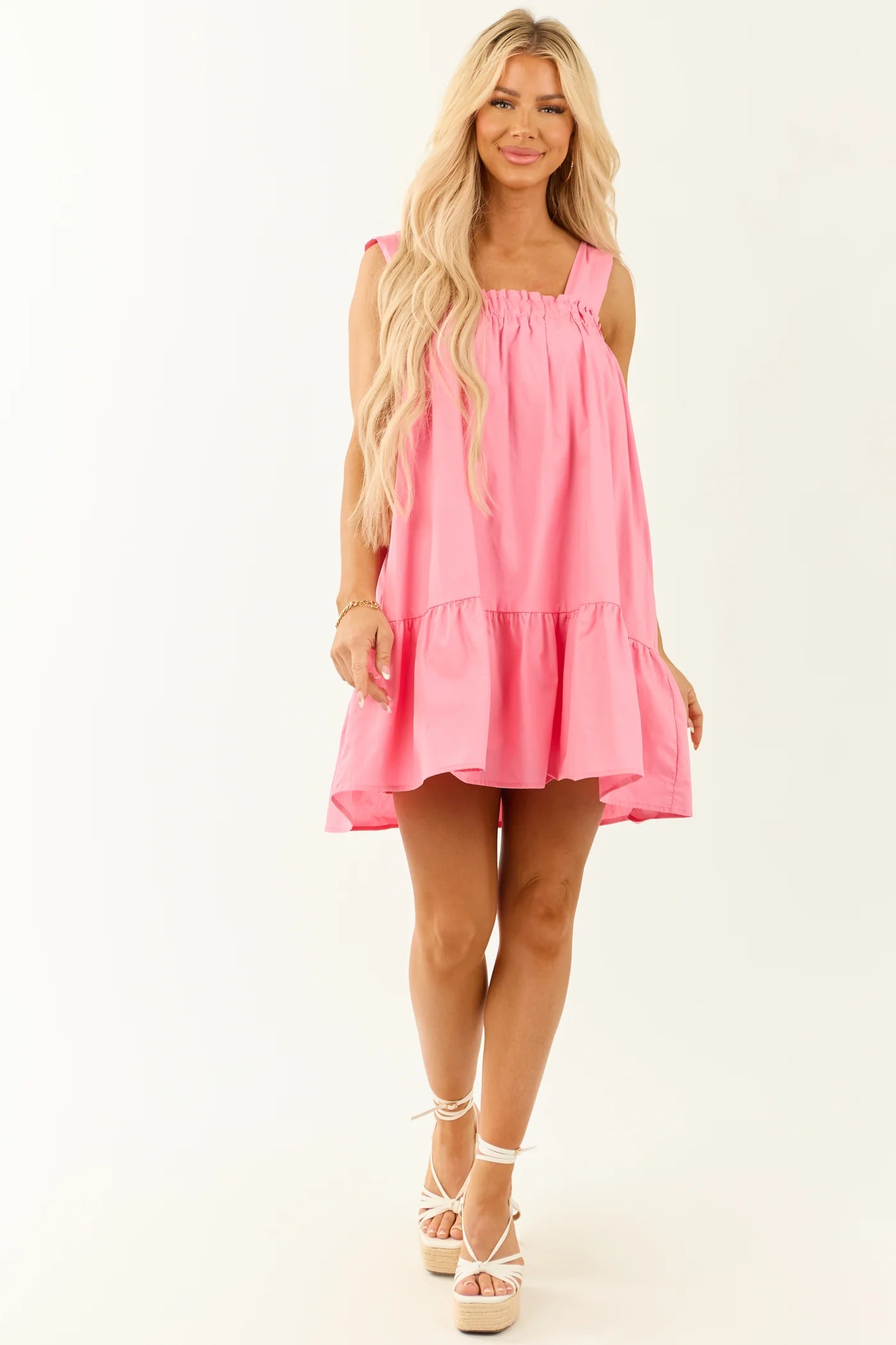 Poplin Babydoll Mini Dress