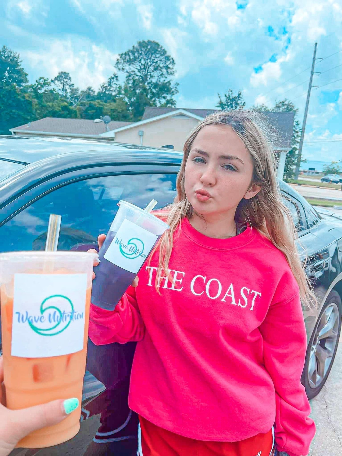 Hot pink the coast sweatshirt